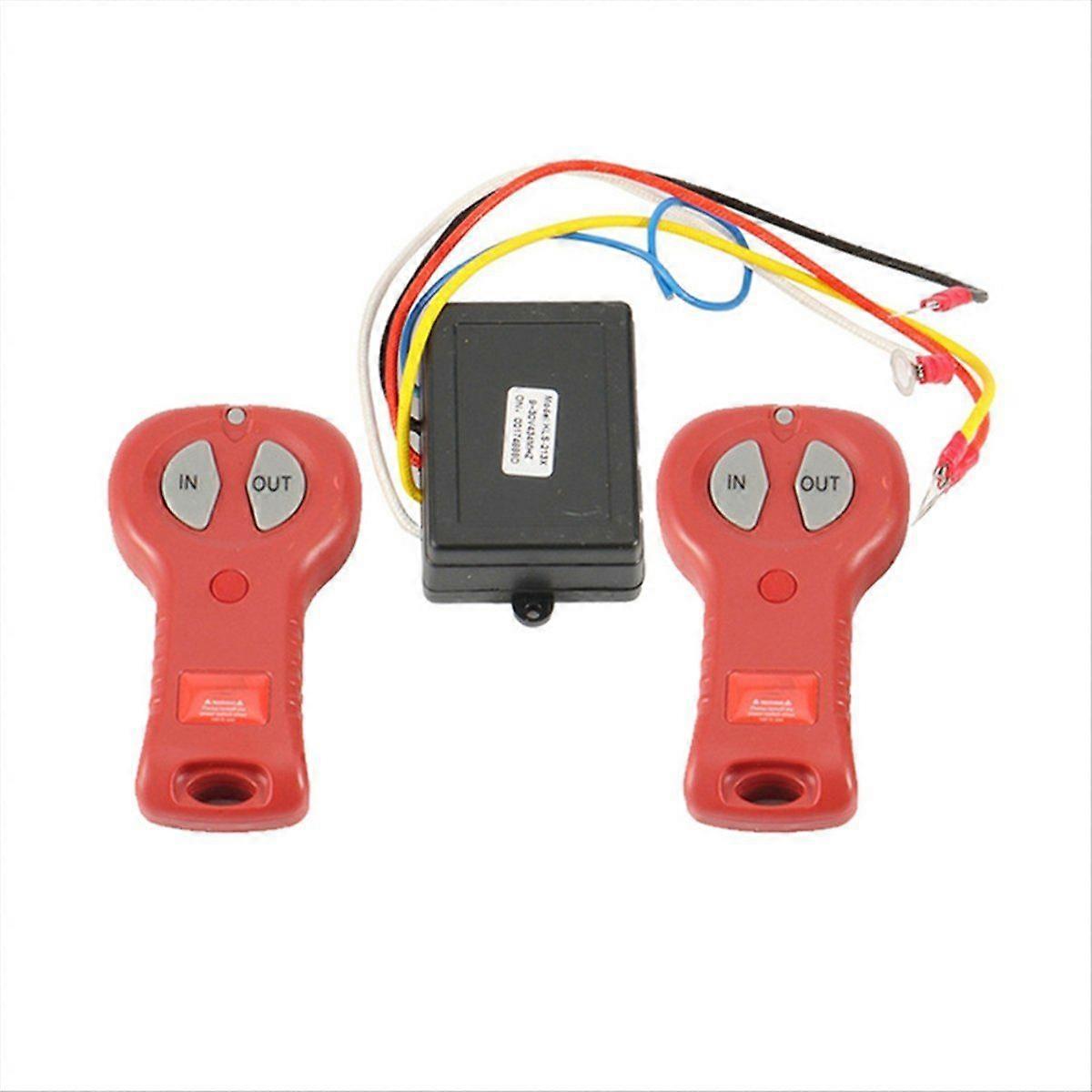 Wireless Electric Winch Remote Control Kit Relay Winch Control System Universal Handheld Switch for Trucks SUV ATV UTV