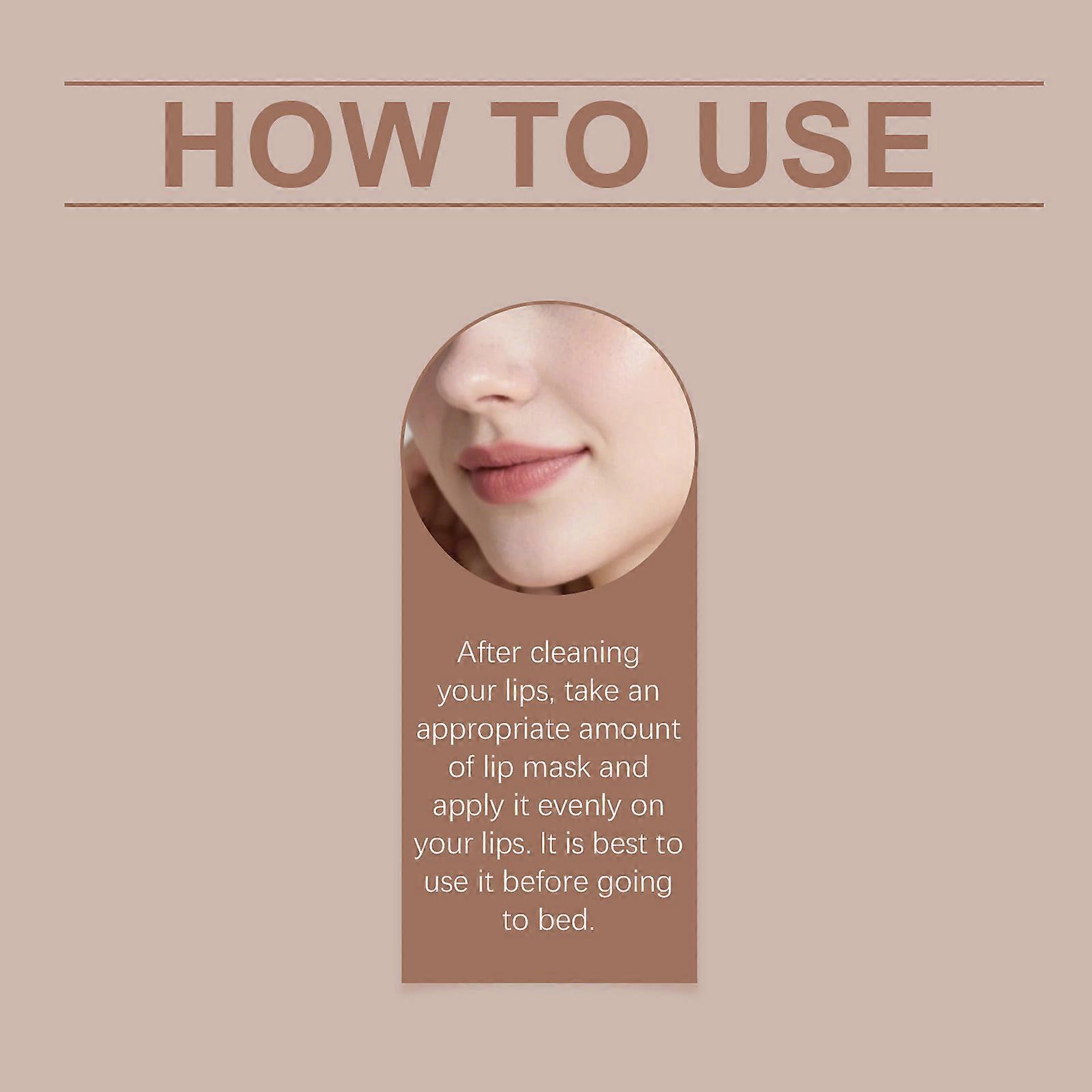 Jaysuing Mocha Cookie Flavored Moisturizing And Nourishing Lip Mask Moisturizes And Softens The Lips At Night, Protecting And Keeping Them Moist