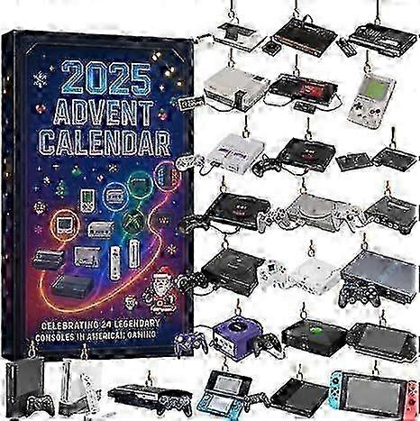 2025 Gaming Console Advent Calendar, 24 Legendary Video Game Systems Collection, Retro Gaming Christ