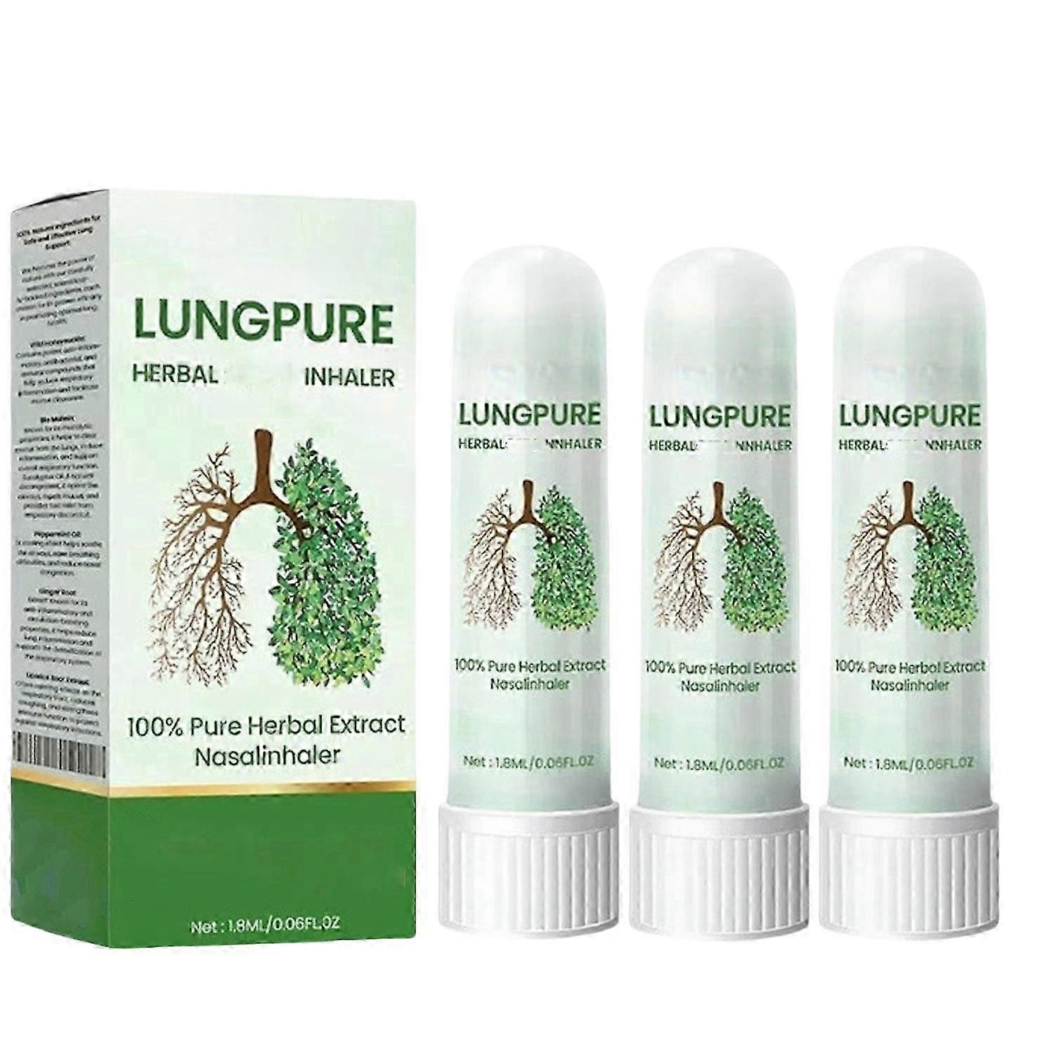 1-3PCS CalmDerm Inhaler, CalmDerm Kruideninhaler, Timilk LungPure Kruideninhalers