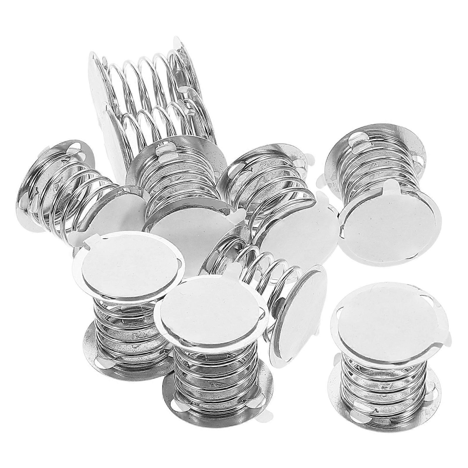 Silver Metal Spring Base for Doll 10Pcs with Wobble Effect Adhesive