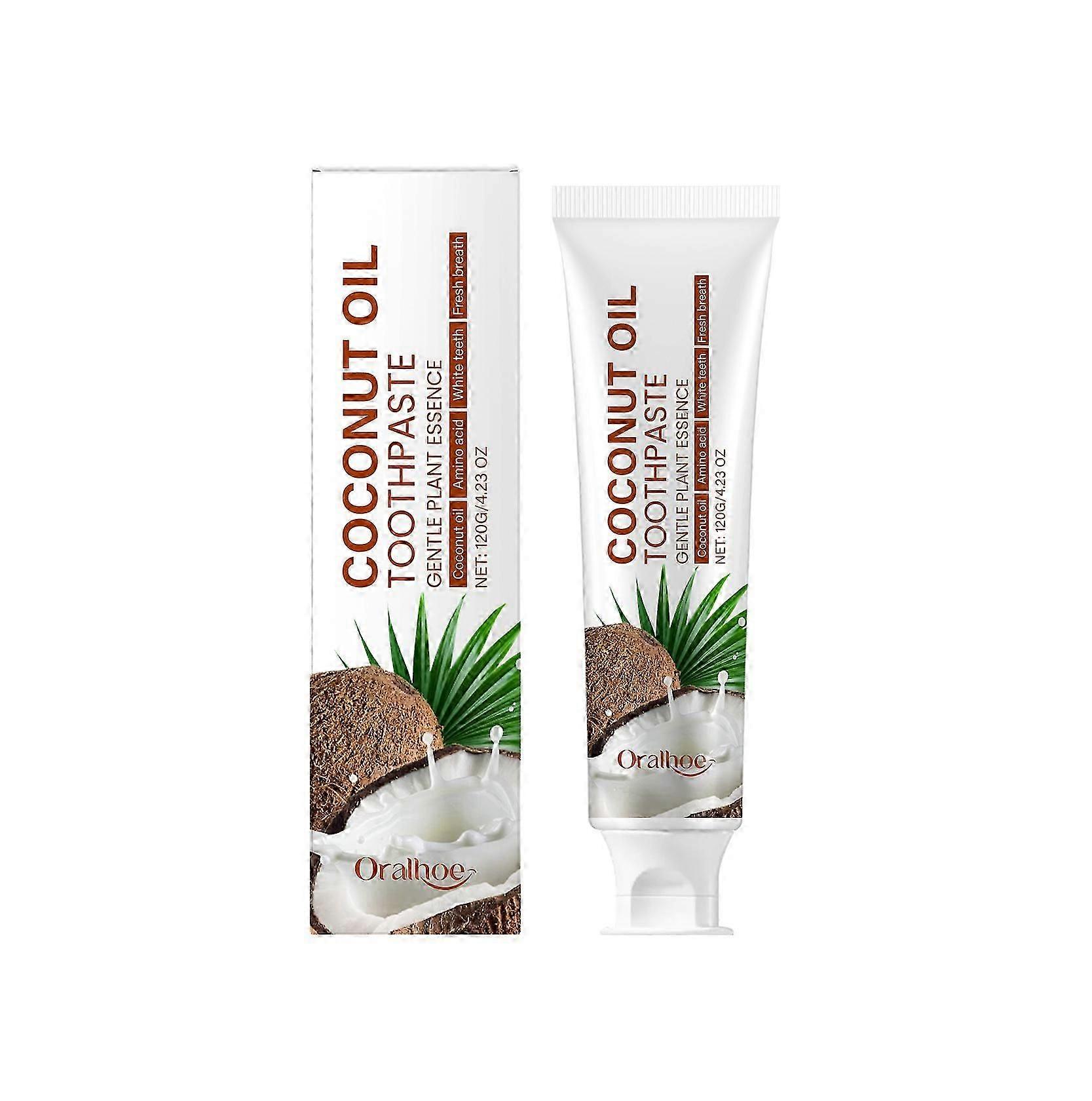 Coconut Oil Brightening Toothpaste - Freshens Breath