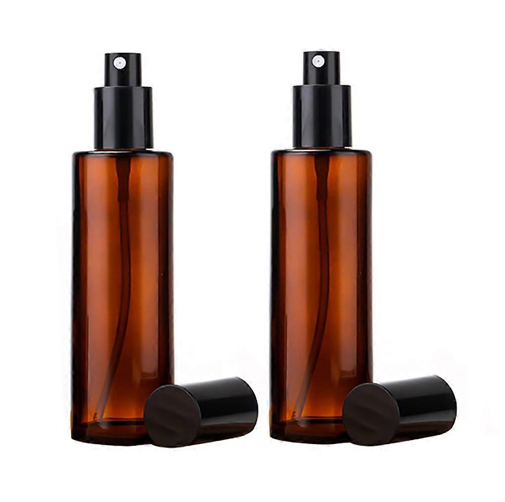 2PCS 4oz 120ml Amber Glass Spray Bottles Refillable Fine Mist for Essential Oils and Travel Use
