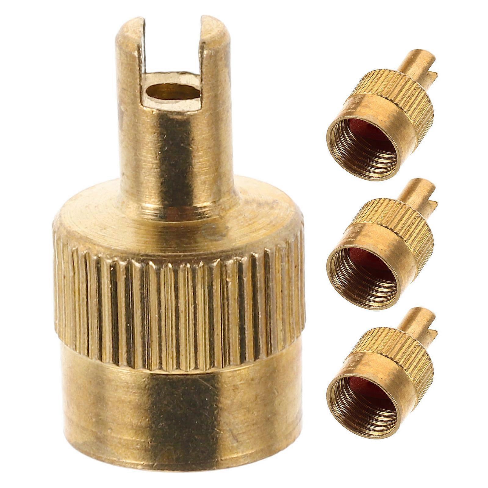 Metal Tire Valve Caps for Construction Vehicles Easy Replace 4Pcs
