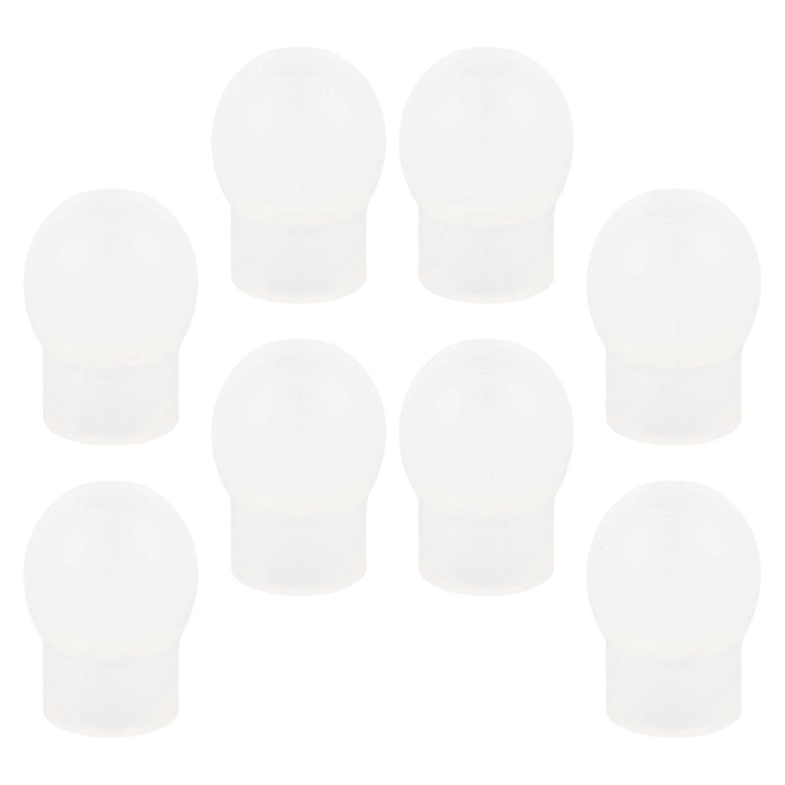 Replacement Hearing Aid Ear Tips Silicone Earplug Pieces 8Pcs Transparent