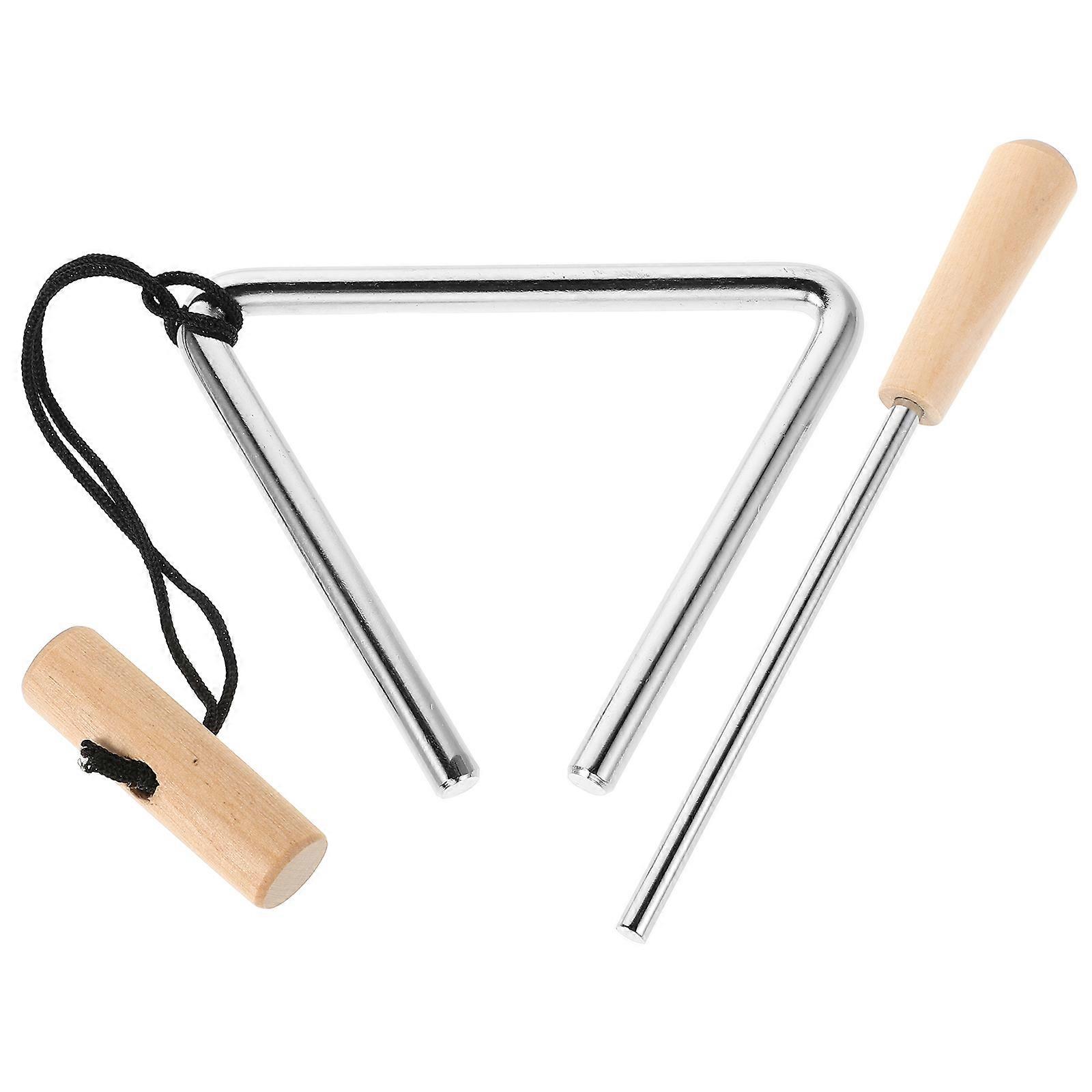 Iron Handheld 4 Inch Triangle Instrument for Rhythm with