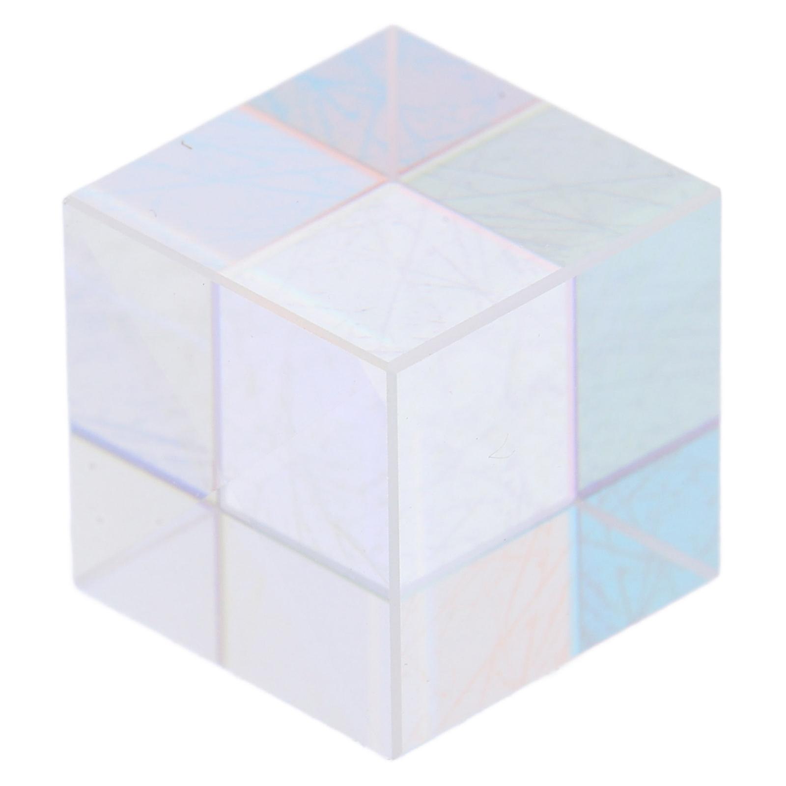 Multi-Color Crystal Cube For Photography Desktop Decoration Light Refraction Optical Experiment 1Pcs