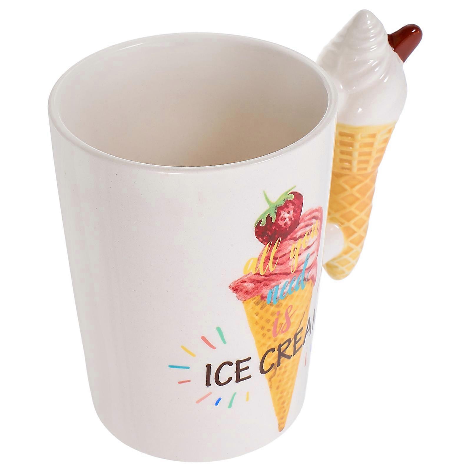 Ice Cream Cartoon Ceramic Mug for Coffee Use Creative Multi Color