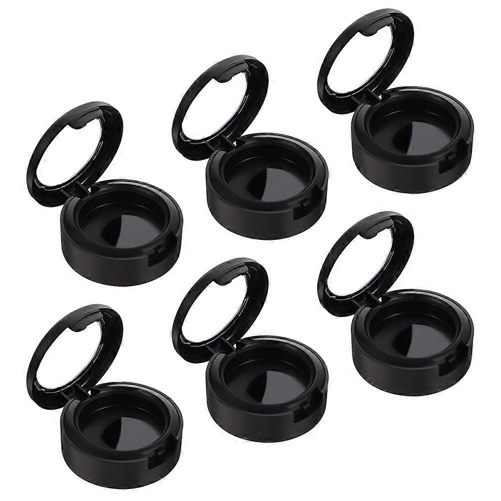 Plastic Eyeshadow Storage Box for Storage 6Pcs Black Single Color Eyeshadow Cases