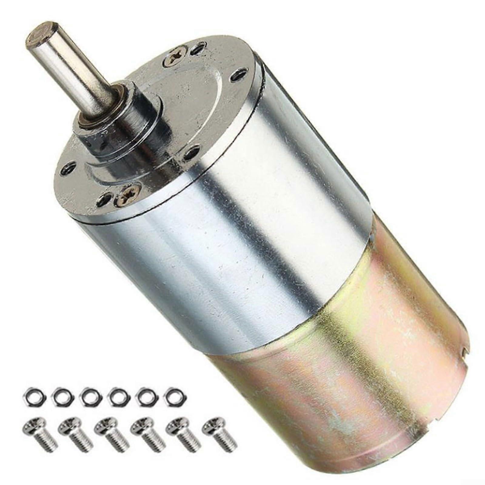DC Brushed Motor 12V 200RPM High Torque Gearbox Mini Electric Motor for Robotics and DIY Projects