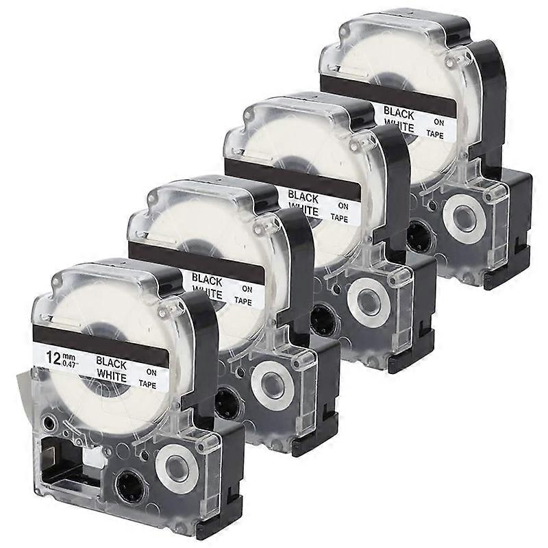 4 Pack Compatible Label Tape Replacement for -4WBN (SS12KW)