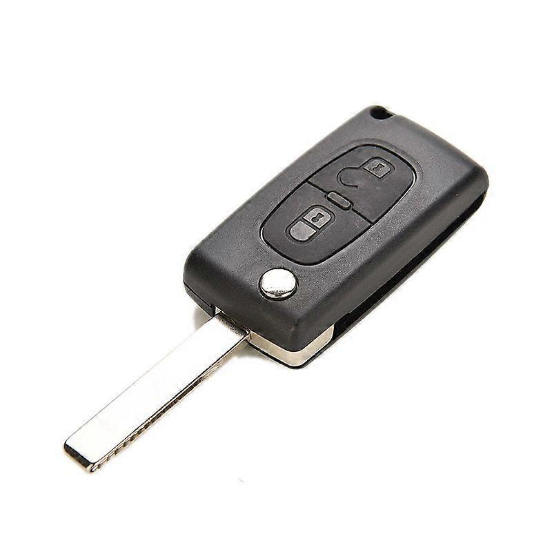 2 Buttons Plastic Remote Flip Key Shell Replacement For PEUGEOT 207 307 308 Uncut