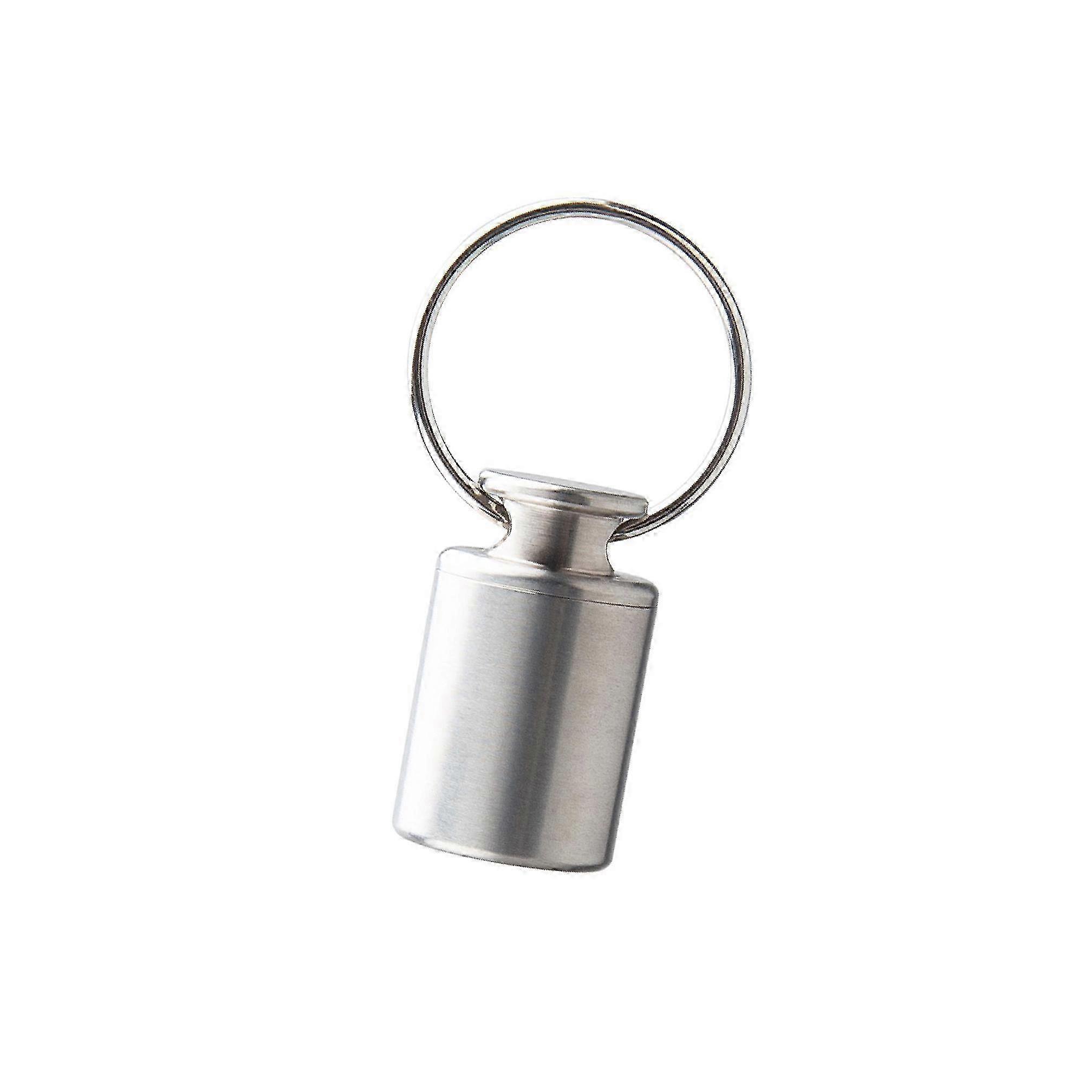 Titanium Alloy Mini Pill Box Keychain Container Case Bottle Small Pocket