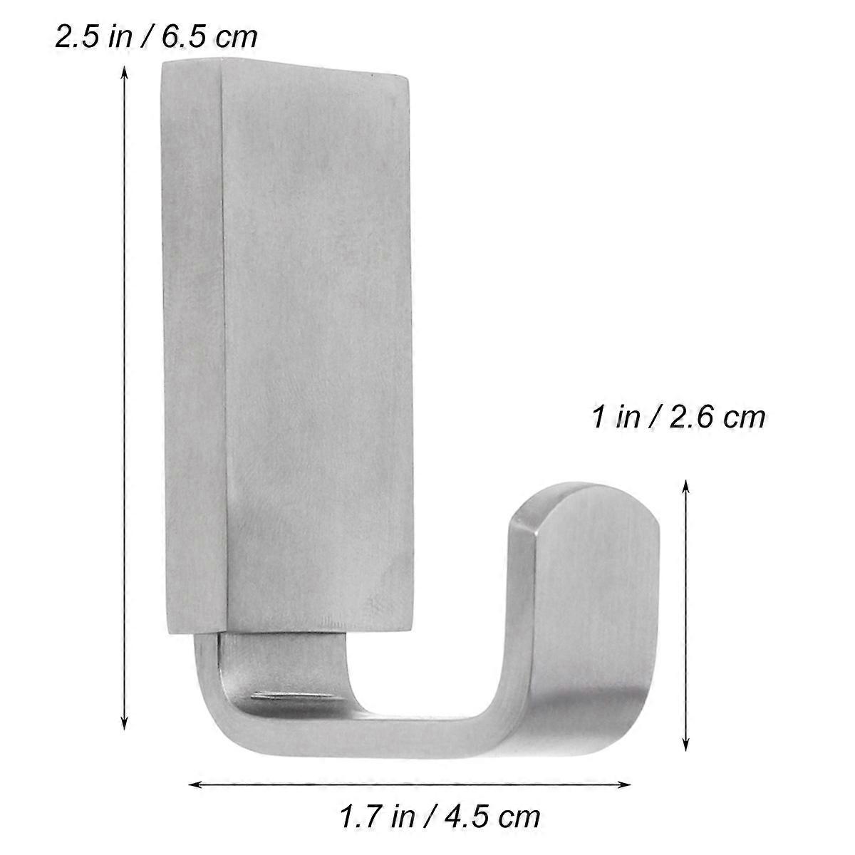 Silver Coat Hook 304 Stainless Steel Wall Mounted Single Hook for Clothes