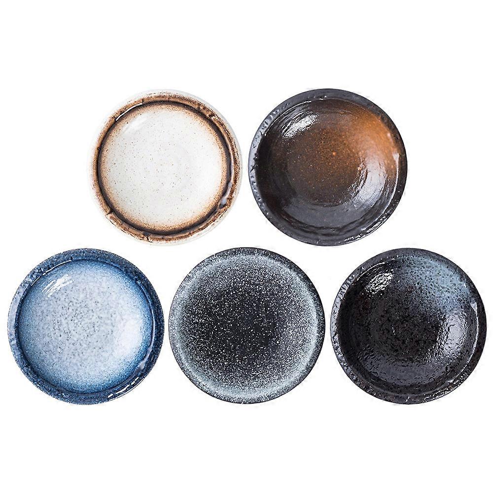 Assorted Color Sauce Dish Ceramic Set for Kitchen Use 5Pcs