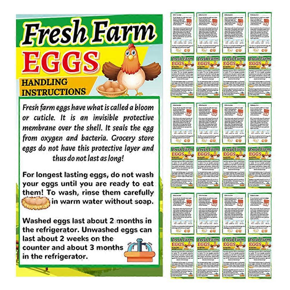 Farm Fresh Egg for Egg Handling 250Pcs Clear Instructions
