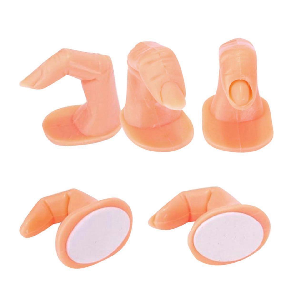 Nail Art Practice Fingers with Insertable Tips, Reusable Manicure Training Hand for Beginners