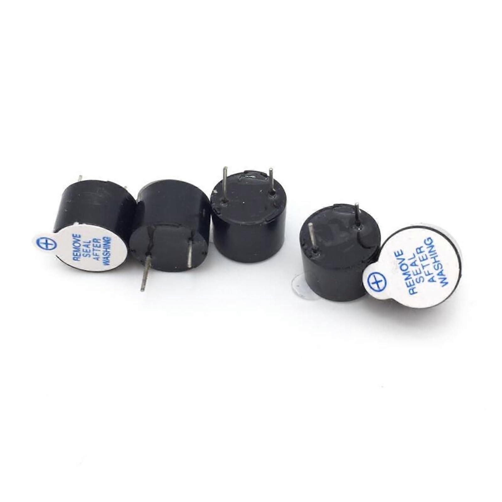 5V Electromagnetic Active Buzzer 12mm Compact Energy Saving for DIY and Doorbell 5pcs