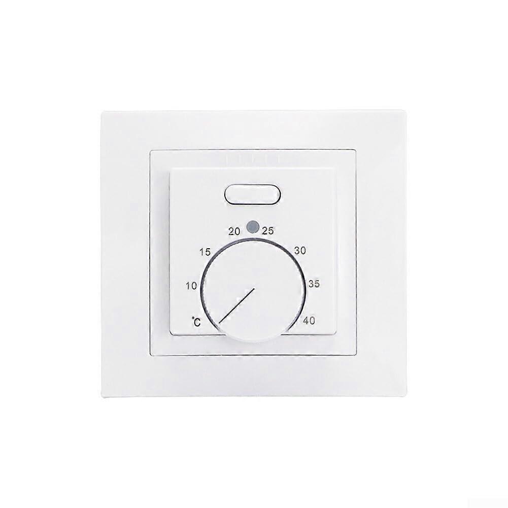 Underfloor Heating Thermostat with External Sensor, 16A Programmable Electric Floor Heating Controller White