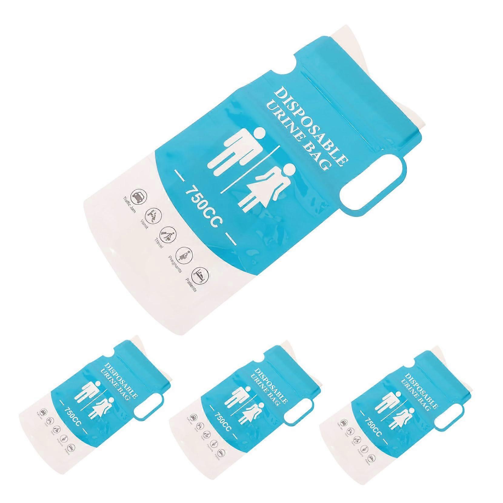 4Pcs Portable Urinal Bags for Travel Leakproof  Absorption Emergency Pee Solution for Adults
