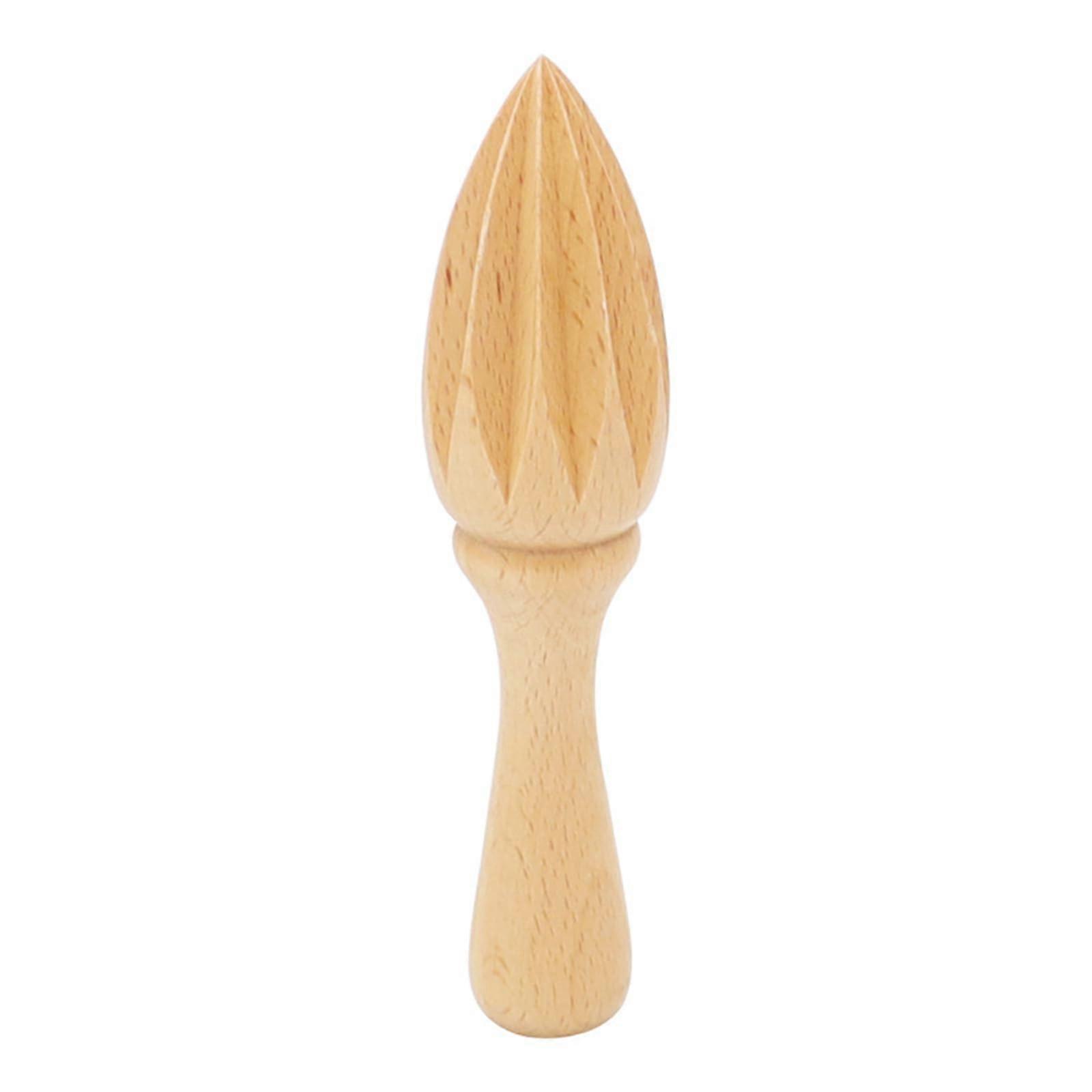 Manual Lemon Squeezer Beech Wood Citrus Juicer Ergonomic Grip for Efficient Juice Extraction