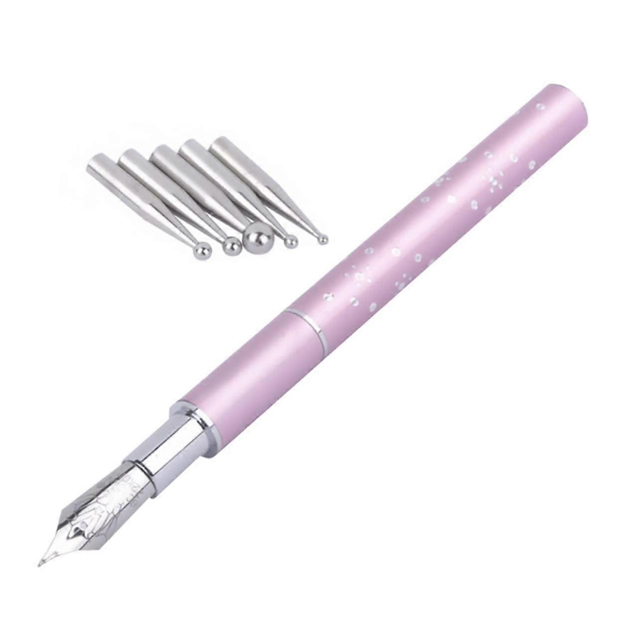 Nail Art Pen Set with Brush and Dotting Tools for Precise Manicure Design, Durable 2 in 1 Kit