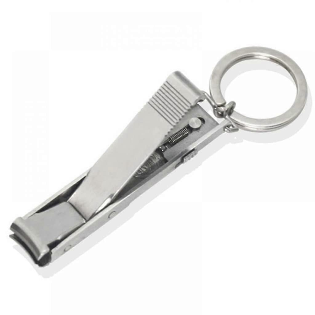 Stainless Steel Nail Clipper with Precision Sharp Blades, Foldable Keychain Toe and Finger Trimmer