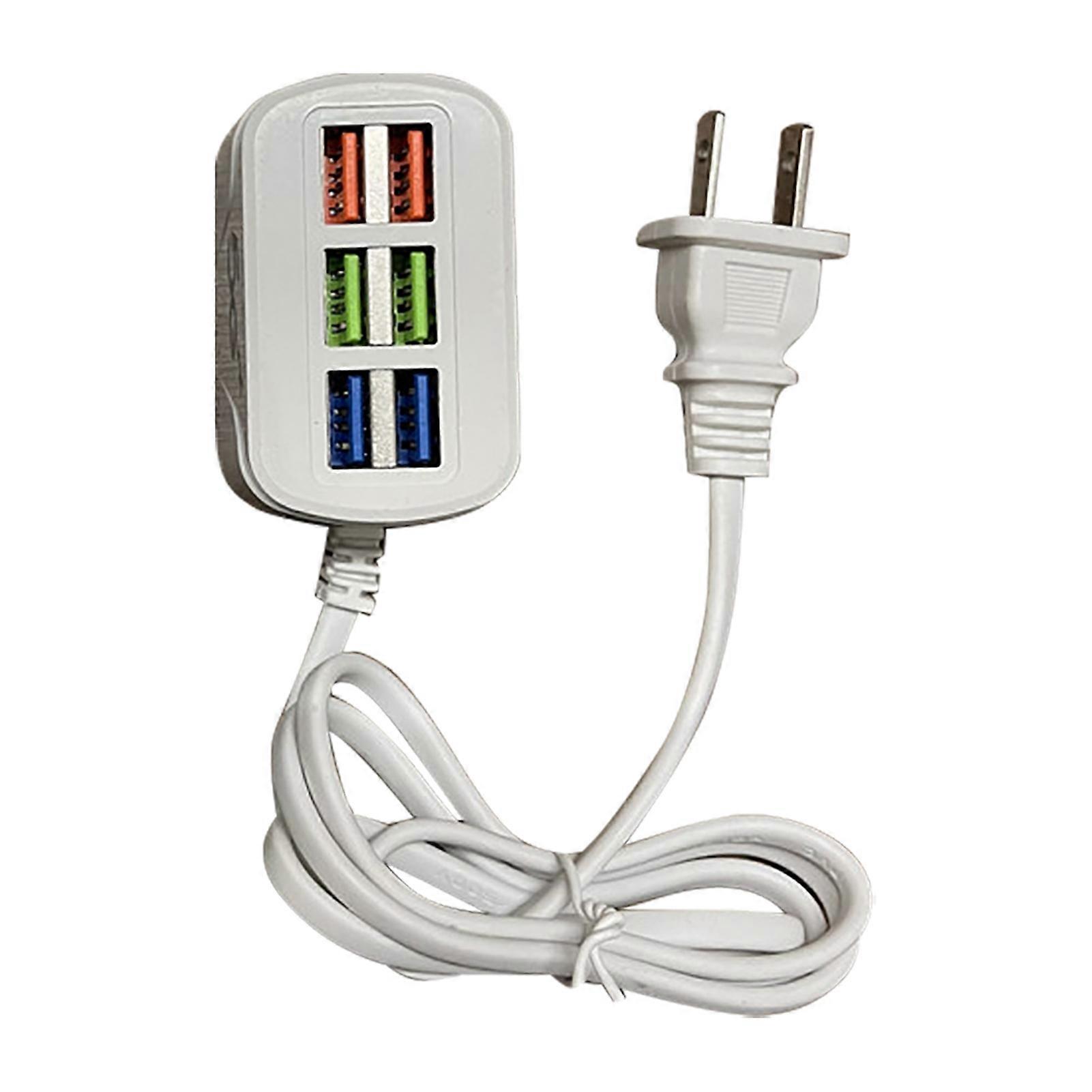 USB Power Strip Multifunctional Quick Charging Plug Play 6 Ports USB Mini Extension Socket HUB