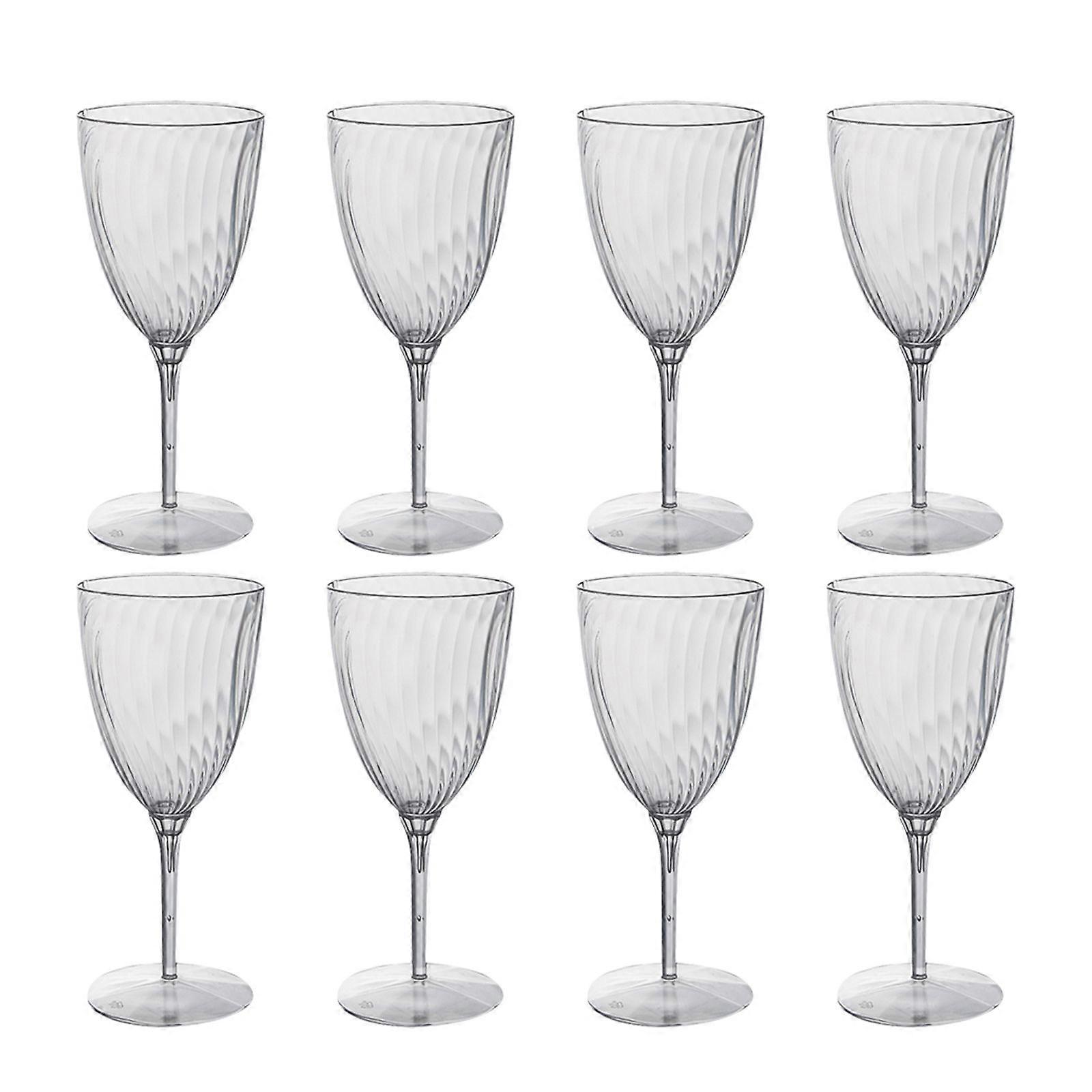 8pcs 240ml Disposable Cups One-ff Drinking Goblet Red Wine Cup Champagne Cup