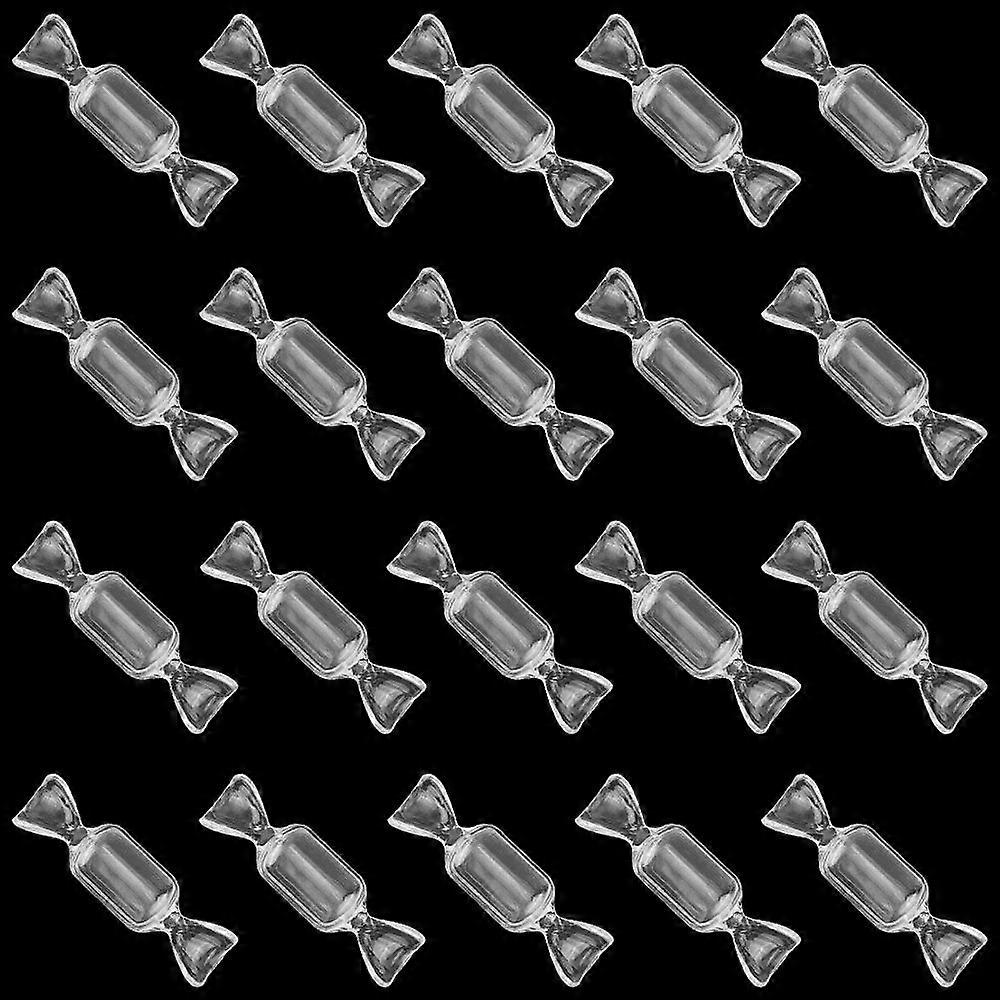 Transparent Plastic Candy Shaped Trinket Storage boxes Gift Candy Packing boxes Clear 8x2.15x2.4cm 20pcs/set