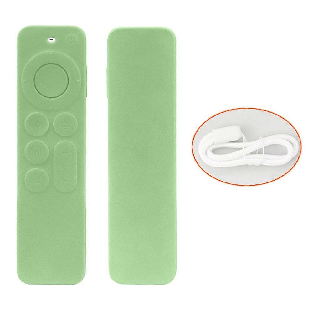For Apple TV6 Remote Controller Drop-proof Case Silicone Protective Cover with Lanyard