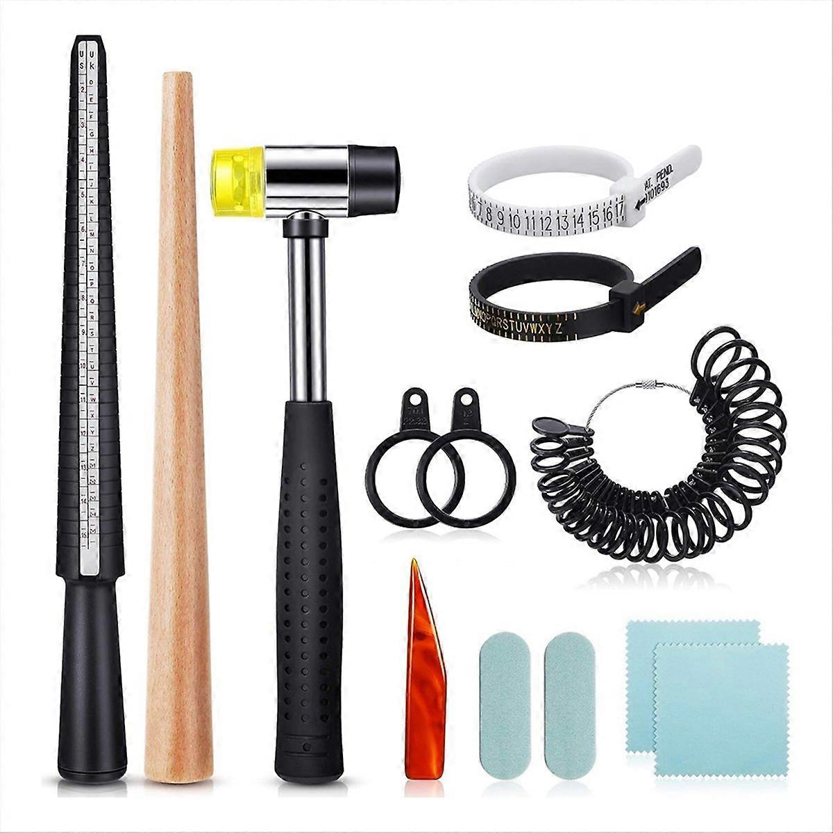 Ring Size Measuring Tool Belt 11 Piece Ring Mandrel Set
