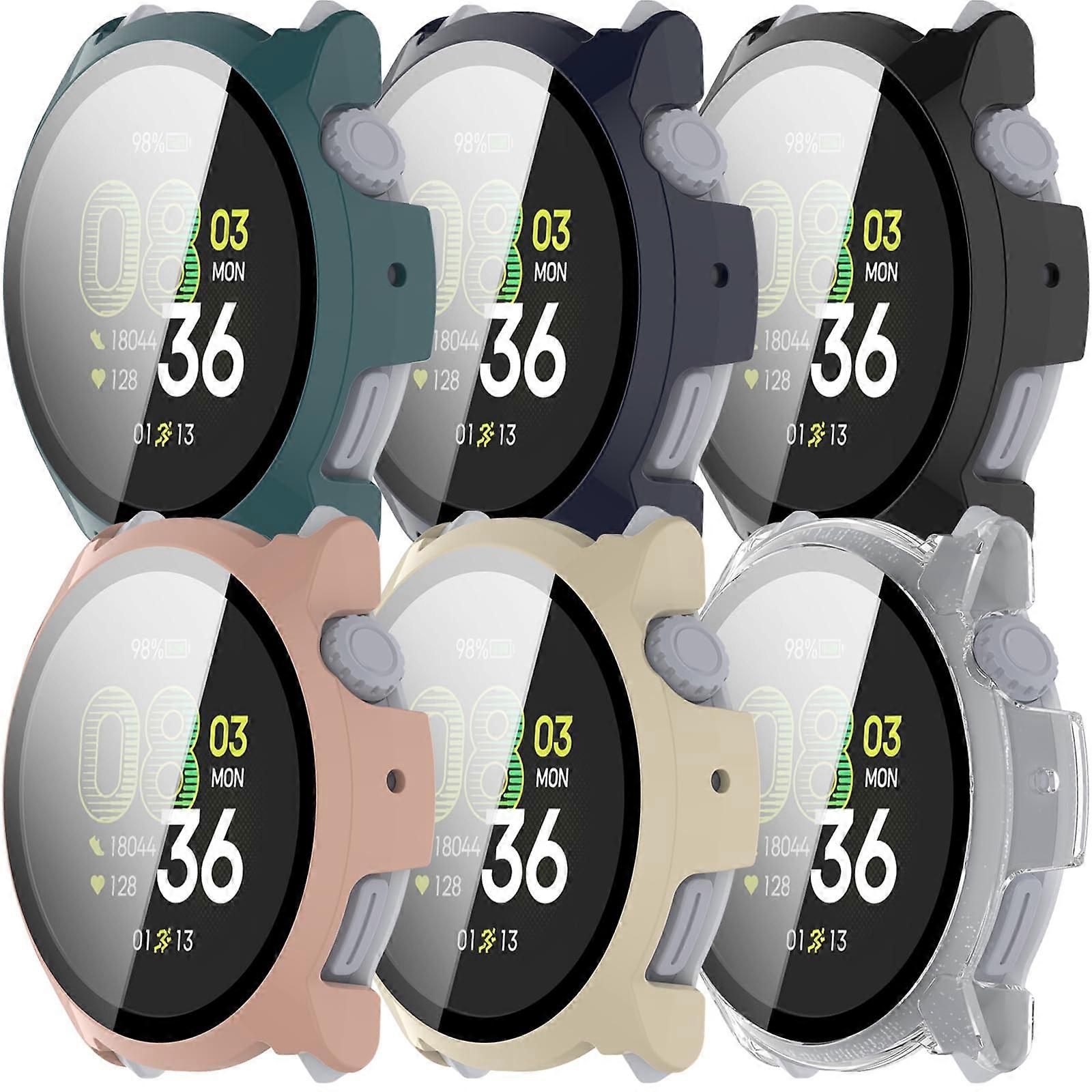 Screen Protector Case 6 Pack for COROS PACE 4, Full Body Shockproof Cover with ScratchResistant Glass