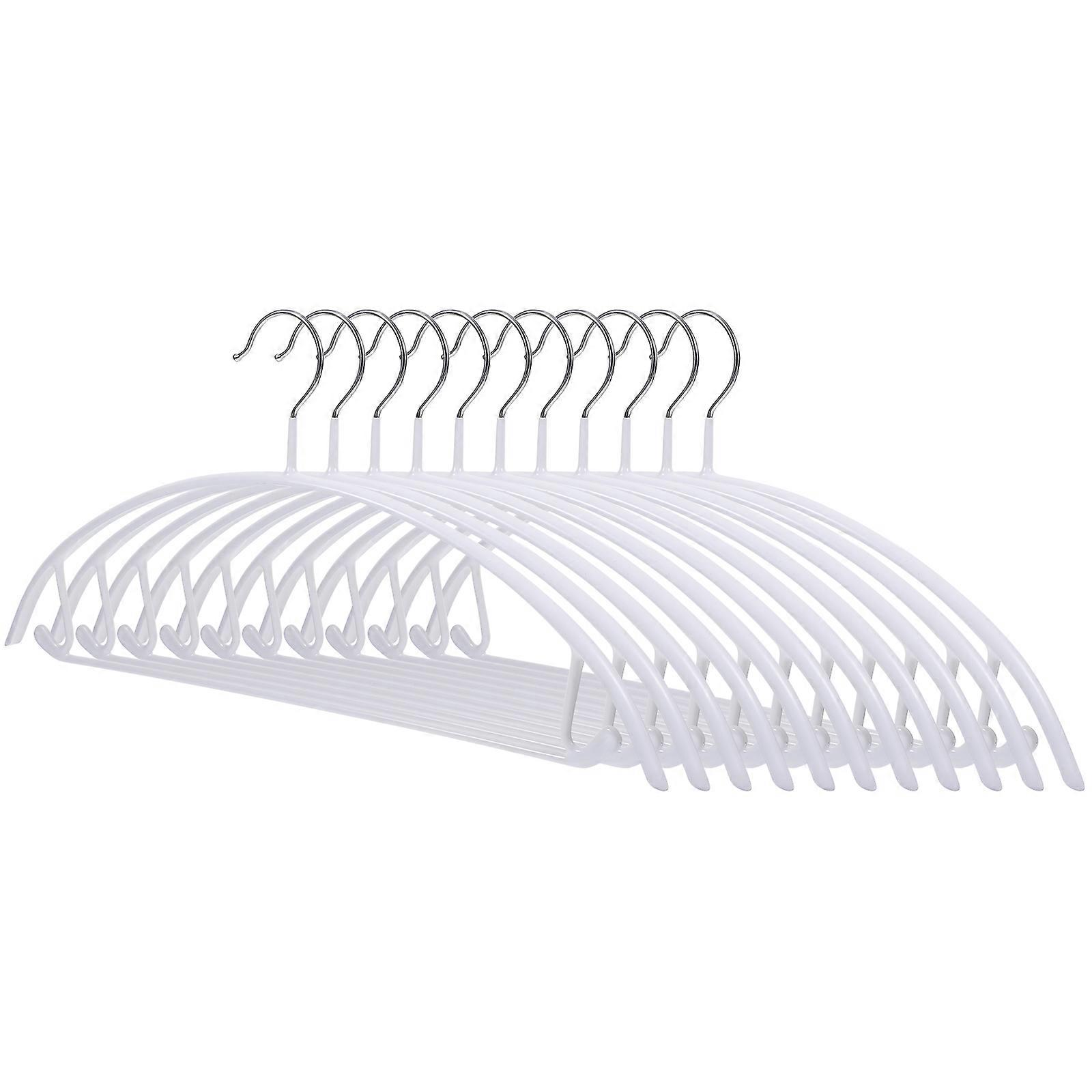 Multipurpose Semicircle Clothes Hanger for Traceless Hanging 20Pcs White