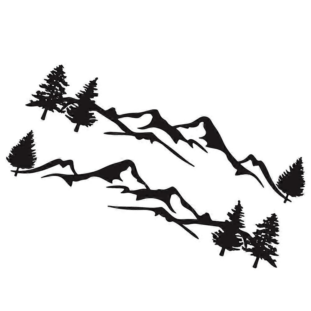 Car Decals PVC Sticker for Car Use Removable 2 Sheets Black Durable Design