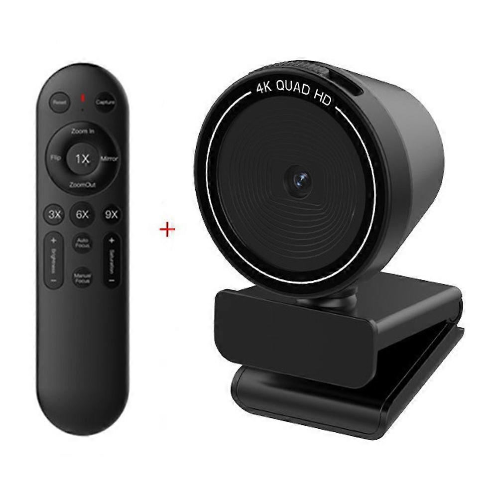 L5311 4K Ultra HD Computer Webcam with Remote Control Type-C Interface Auto Focus Camera with Rotating Base