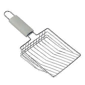 Metal Cat Litter Scoop with Ergonomic Handle for Kittens and Reptiles Durable Deep Mesh Shovel