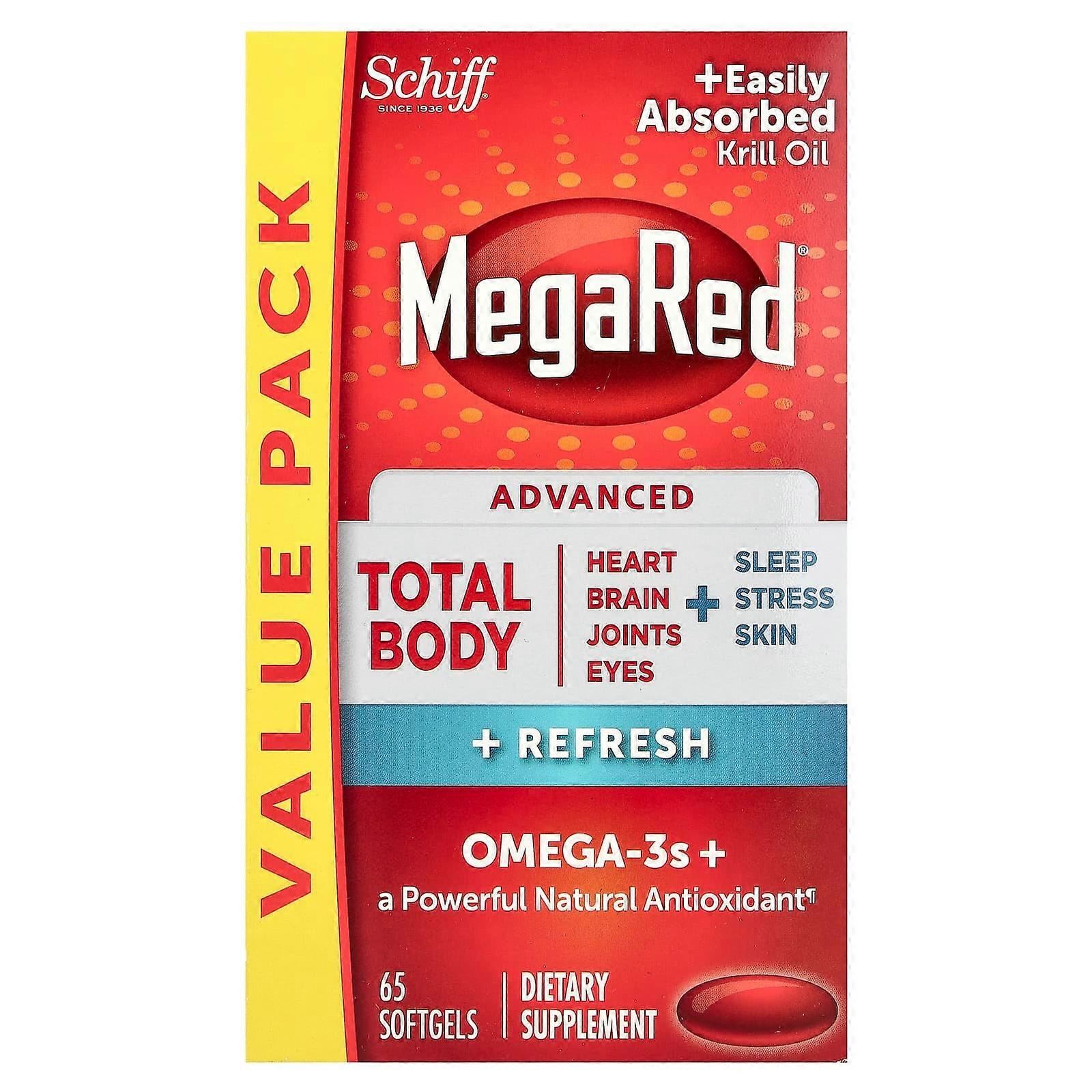 Schiff, MegaRed, Advanced Total Body + Refresh, 65 Softgels