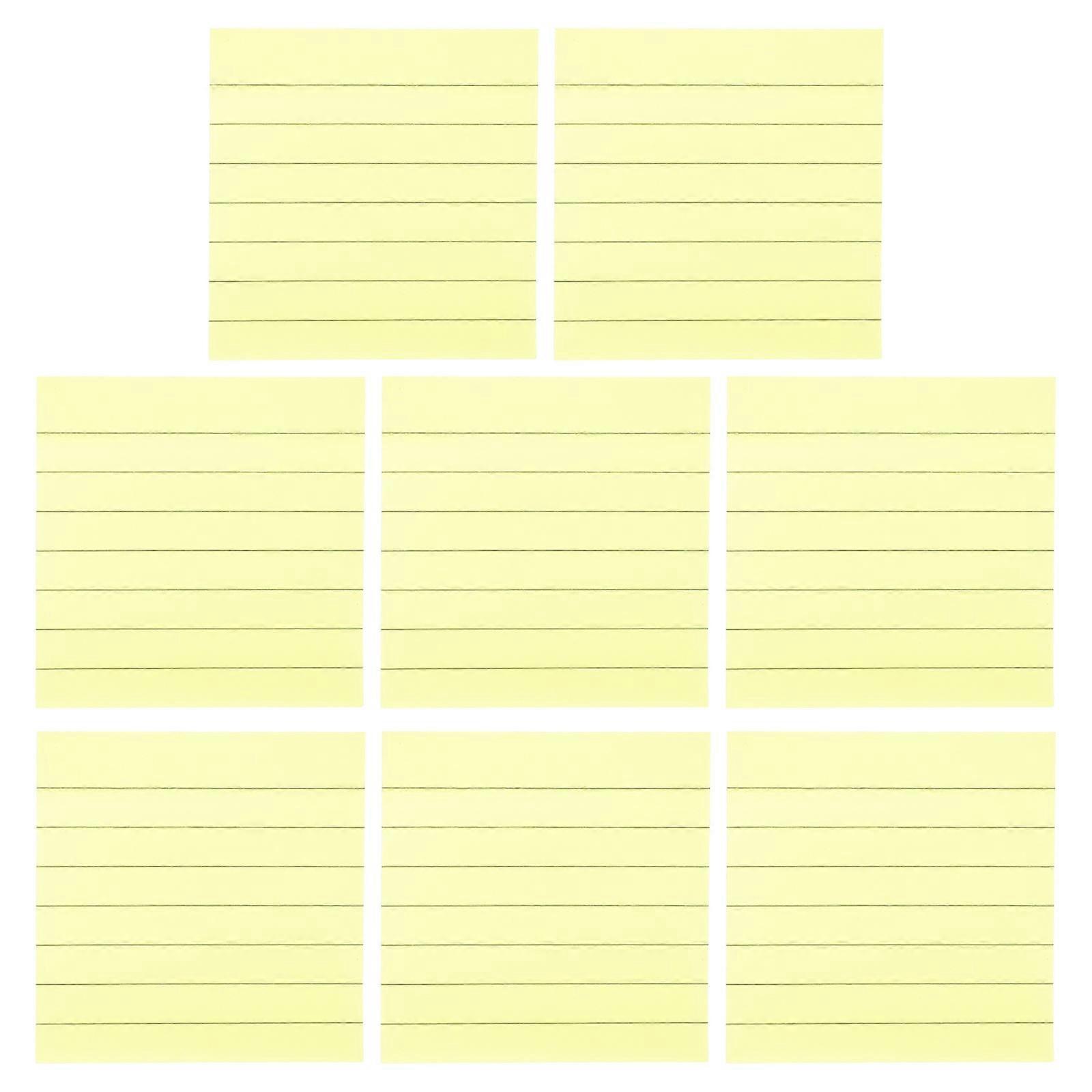 Lined Self-Stick Memo Notes for Students Fluorescent Paper Yellow 800 Sheets