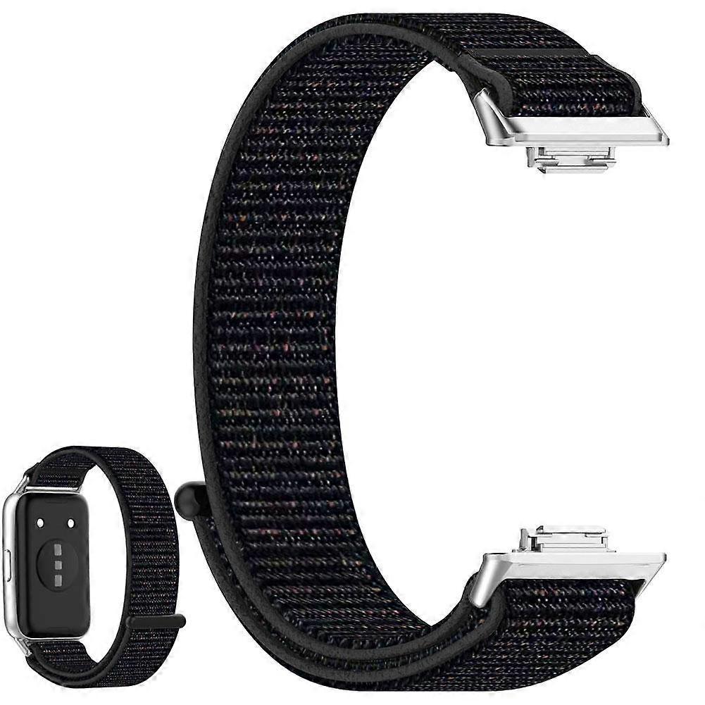 For Huawei Band 11 Pro Strap - Woven Fabric Hook Loop Adjustable Quick Release