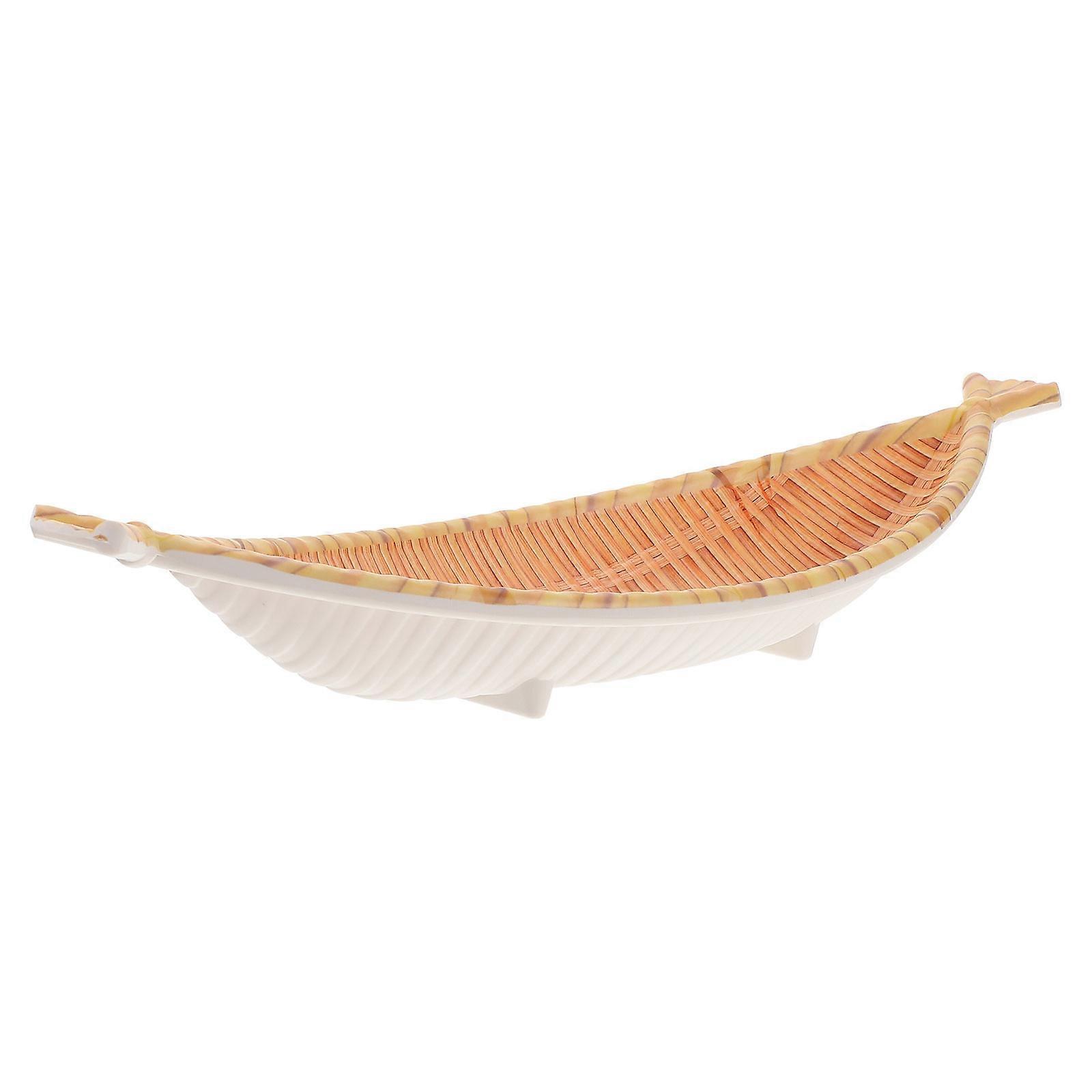 Simulation Bamboo Woven Tray Bread Storage Tray for Storage Use