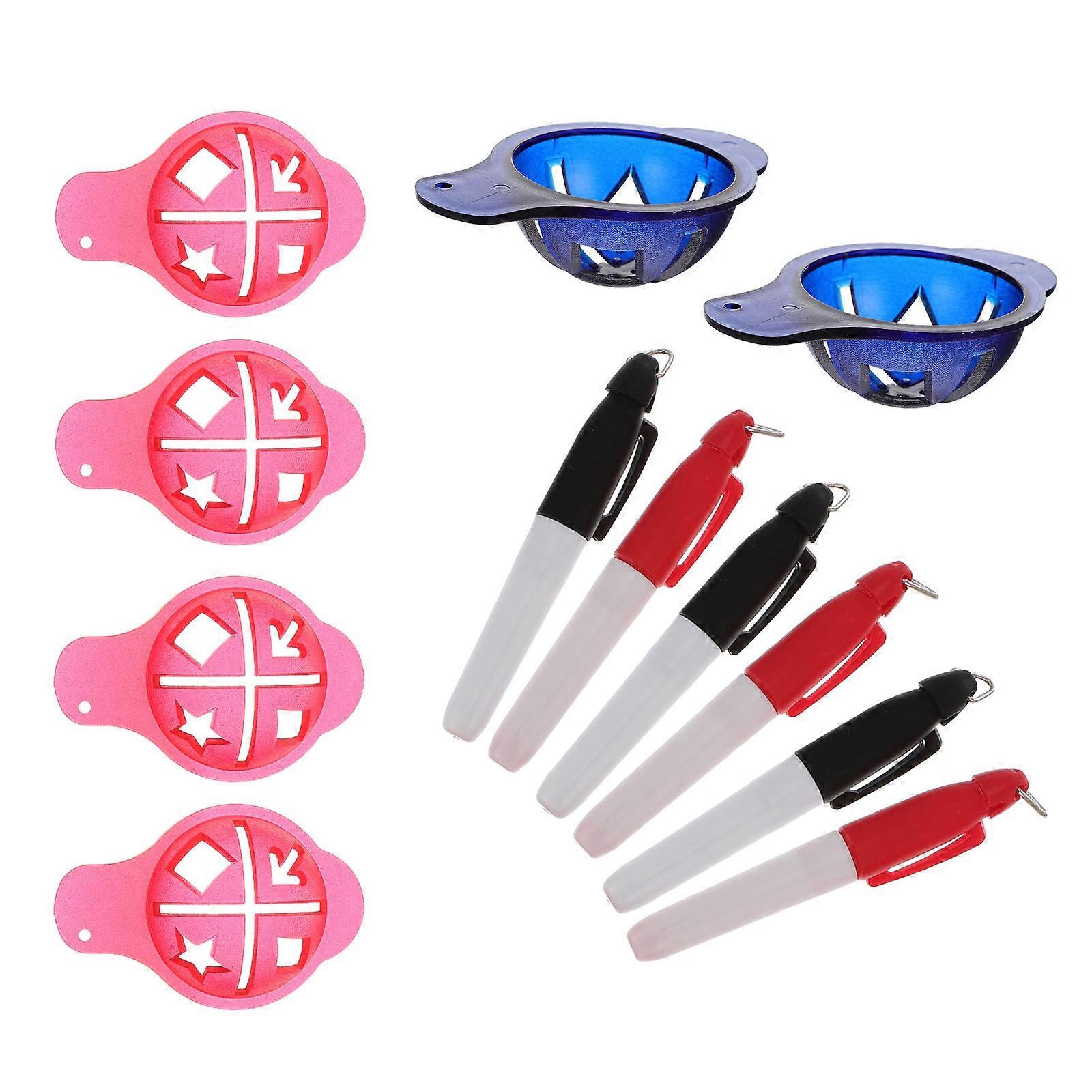 Ball Marker Line Marker for Outdoor Use 6Sets Durable Plastic Material