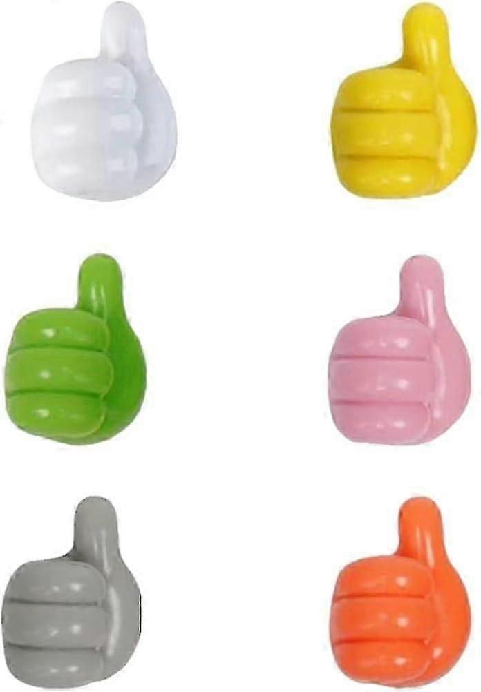 6-Pack Adhesive Wall Hooks - Multi-Purpose compatible with Kitchen/Bathroom