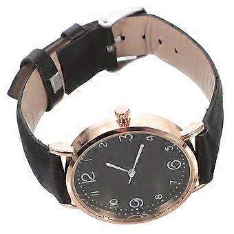Women Quartz Watch Simple Style Women Wristwatch with PU Leather Strap for Gift