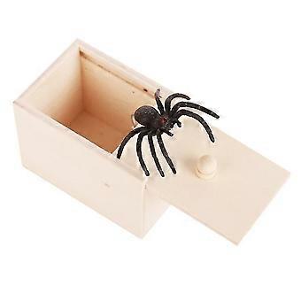 Scary Spider Wooden Box Trick Toy, Unpacking Spoof Gift