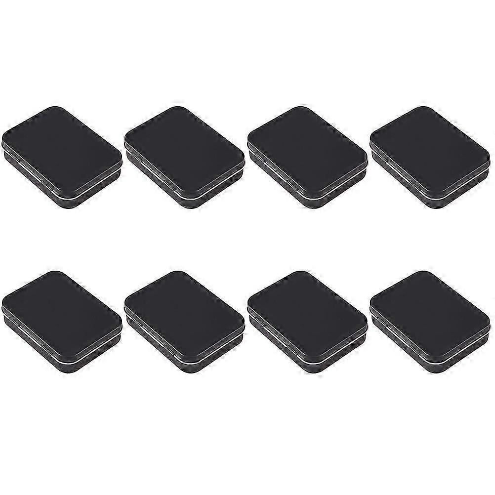 Portable Storage Box 8Pcs Metal Rectangular Tin Cans for Storage Purpose