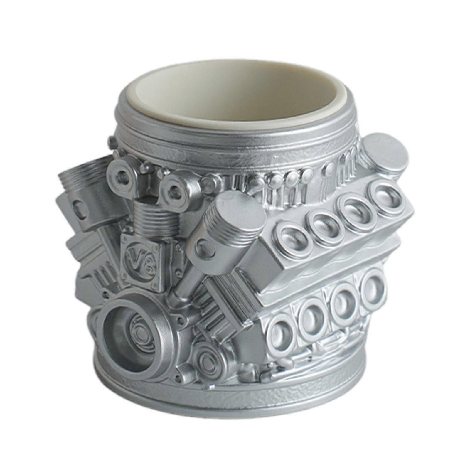 Creative Desk Organizer with Engine Model for Car Enthusiasts