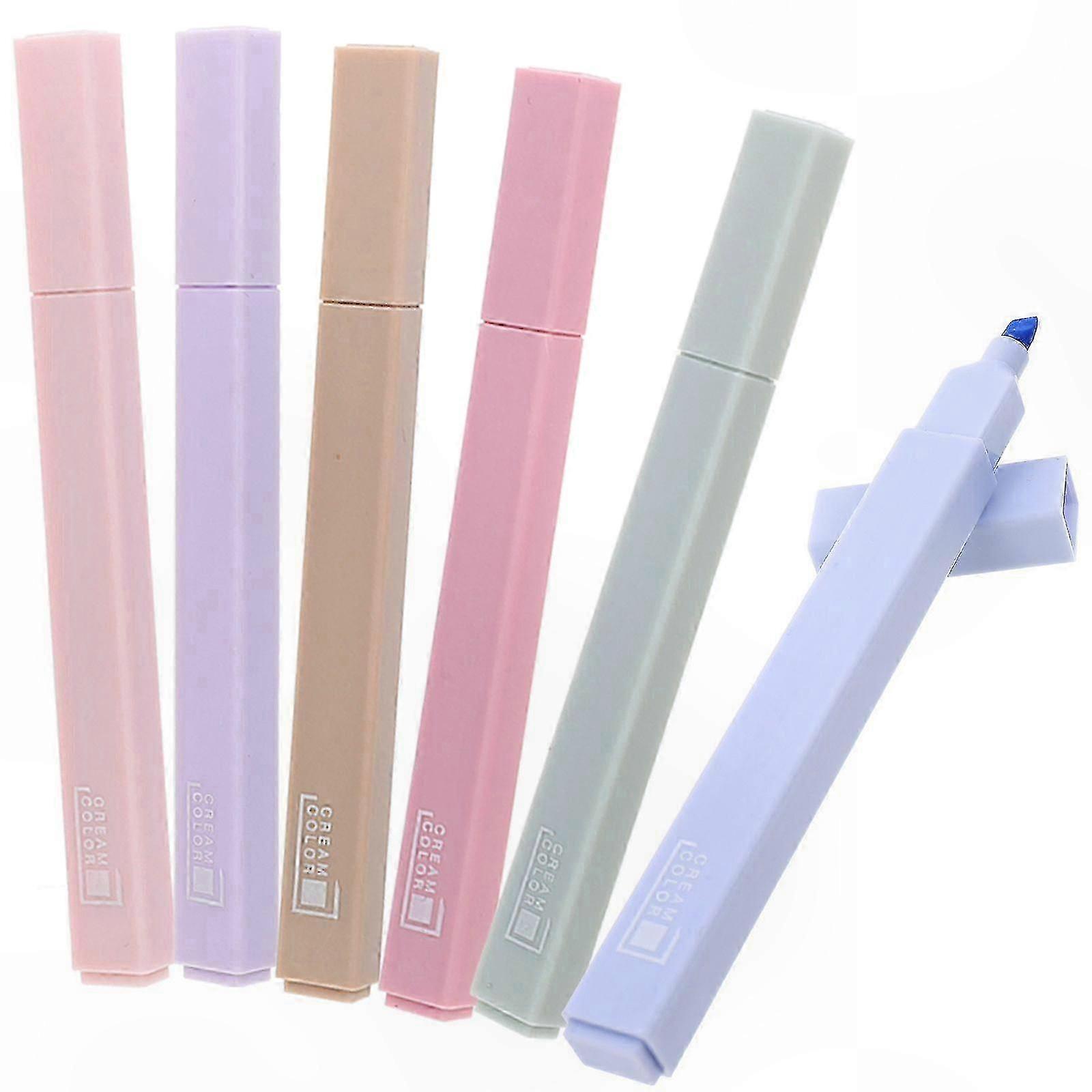 6-Pack Vibrant Highlighters for Study Notes & Textbooks
