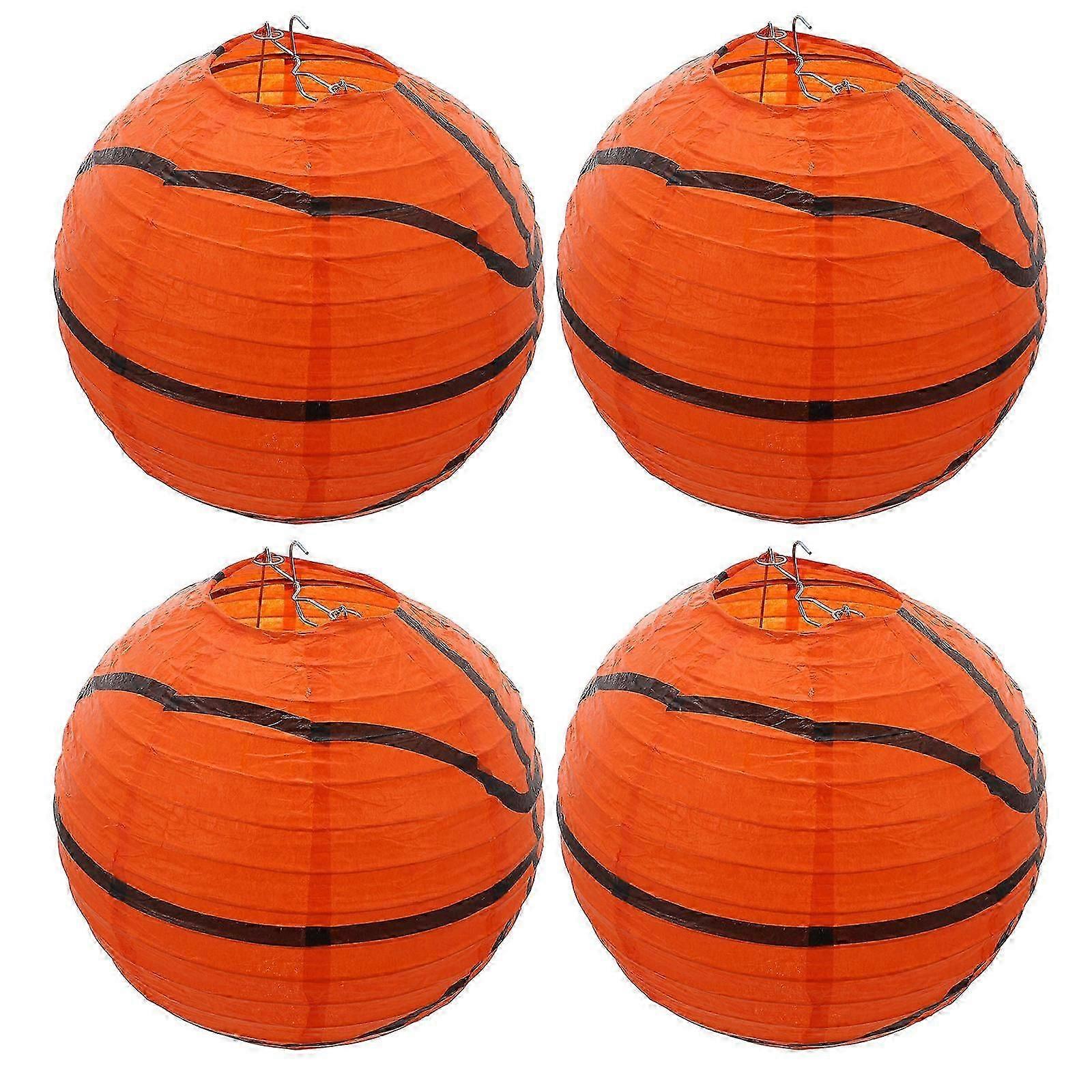Basketball Theme Paper Lanterns | Party Decor | 6Pcs Foldable
