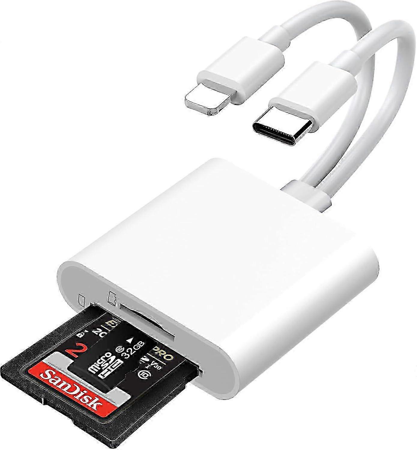 iPhone iPad USB C SD Card Reader with MicroSD SD Dual Slot OTG Memory Reader